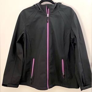 Girl’s Size XL Black and Fushia Free Tech Jacket, EUC